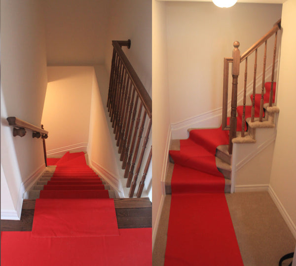 27 x 20' RED Neoprene Floor Runner, Moving Supplies